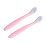 Toddler Forkless Spoon Set Silicone Pink 2 1