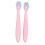 Toddler Forkless Spoon Set Silicone Pink 2 1