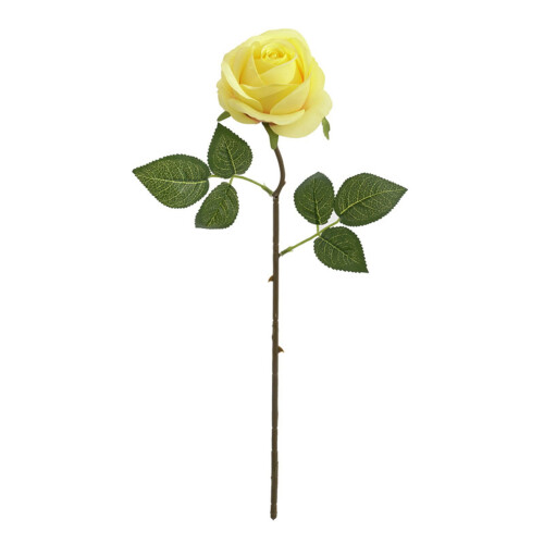 Rosas artificiais amarelas de 50 cm (19,7 polegadas)