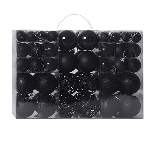 Christmas Ball Ornaments Shatterproof 100PCS Black