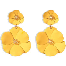 Cercei lungi cu flori, bijuterii Boho cu picătură florală pentru femei