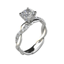 Gold Wedding Bands for Women with Emerald CZ, Silver, Size