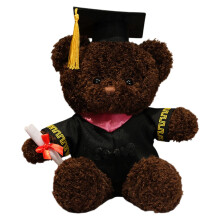 Ours en peluche de 35 cm avec toque et diplôme de remise de diplôme