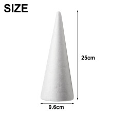 Pinhas de Natal de espuma branca, 25 cm x 9,6 cm