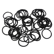 Gomas elásticas negras para el cabello para mujeres y niñas (50 unidades)