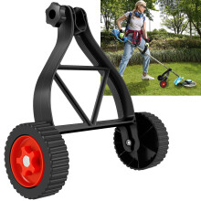 Roda de suporte ajustável para aparador de grama, compatível com tubos de 23 a 28 mm.