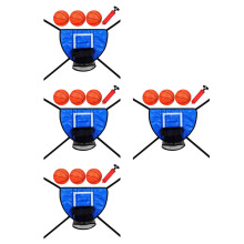 4Sets Mehrfarbiger Trampolin Basketballrahmen . Ball Und Aufsatz