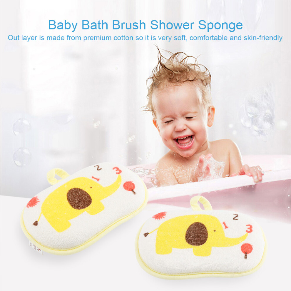 Elephant Pattern Baby Bath Sponge