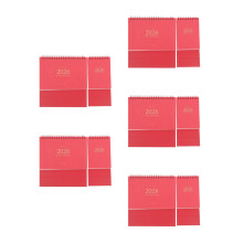 10Stk Stehender 2026 Schreibtischkalender Rot Metall Büroalltag
