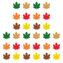 30St Gekleurde Ahornbladeren Papieren Uitknipsels Voor Herfstdecoratie