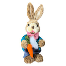 Handgewebte Hasenfigur aus Gras als Heimdekoration,-Typ C