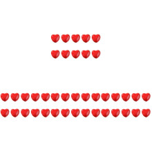 40Pcs Red Plastic Heart Beads for DIY Jewelry Making Spacer Beads