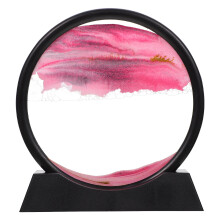 3Pcs Art Moving Sand Decoration Pink Quicksand Painting for Desk