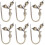 6Pcs Green Curtain Buckles Metal Leaf Shape Decorative Wall Hooks 1