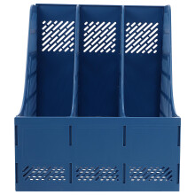 Blue Plastic Office File Sorting Rack for Desktop Storage