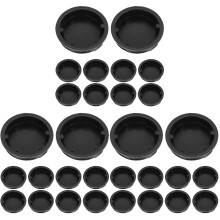30Pcs Sturdy Black Drum Sealing Caps Leak-Resistant Oil Barrel Plugs