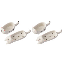 4Pcs Ceramic Small Sauce Dish Multi-Color for Sushi Dipping and Snacks