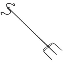 Hak pasterski o dużej wytrzymałości, czarny, żelazny, 120 cm
