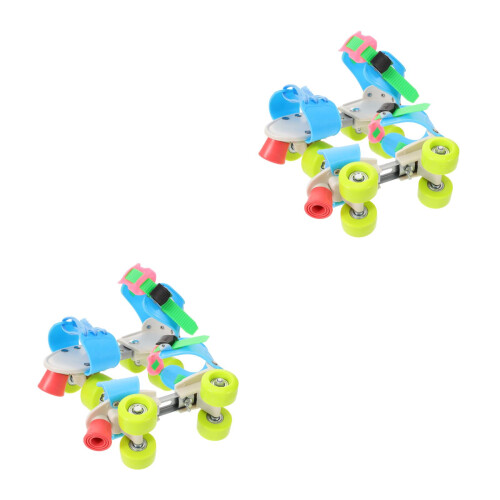 2Paires Chaussures Roller Sport Protection Ajustables Usage 2
