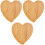 3Pcs Khaki Snack and Fruit Tray Heart Shape 2