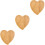3Pcs Khaki Snack and Fruit Tray Heart Shape 4