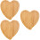 3Pcs Khaki Snack and Fruit Tray Heart Shape 6