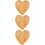 3Pcs Khaki Snack and Fruit Tray Heart Shape 7