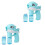2Sets Cartoon Dolphin Electric Bubble Blower Durable Blue 2