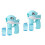 2Sets Cartoon Dolphin Electric Bubble Blower Durable Blue 3