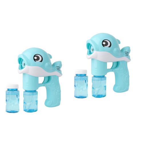 2Sets Cartoon Dolphin Electric Bubble Blower Durable Blue 2