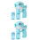 2Sets Cartoon Dolphin Electric Bubble Blower Durable Blue 4