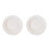 2Pcs Elegant White Ceramic Dessert Plates Embossed Small Home Plates 3