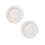 2Pcs Elegant White Ceramic Dessert Plates Embossed Small Home Plates 6