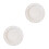 2Pcs Elegant White Ceramic Dessert Plates Embossed Small Home Plates 7
