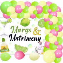 Σετ Διακόσμησης με Μπαλόνια Margs and Matrimony – Φόντο, Αλουμινόχαρτο &