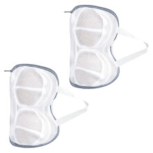 Set Of 2 Bra Wash Bags Machine Washable Fast Drying-Gray