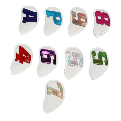 Waterproof PU Golf Iron Head Covers Set