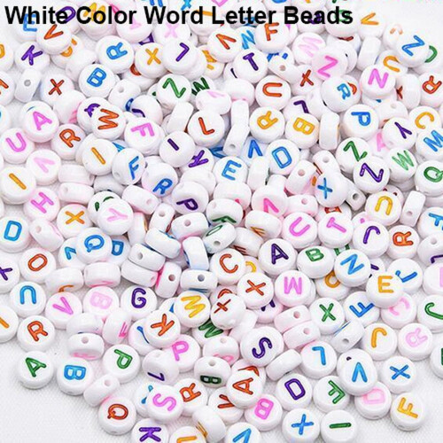 Perles cubiques alphabet en acrylique (100 pièces)