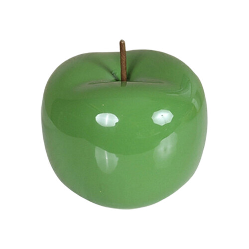 Ceramic Apples Statue Table Ornament Pottery Decoration-M Green