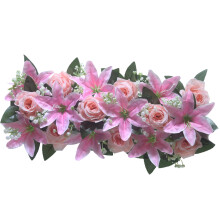Artificial Rose Flower Arrangement For Wedding Reception-Pink