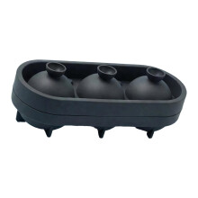 Multipurpose Ice Maker Mold 3 Cavities Tennis Ball Ice-Black