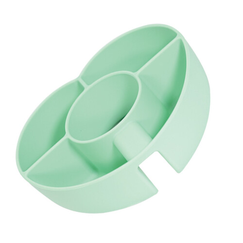 Flexible Dish For 40oz Liquid owner Having 4 Sections-green