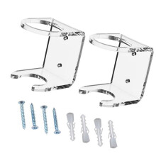 2 Pieces Contemporary Acrylic Ball Showcases Rack That-Clear