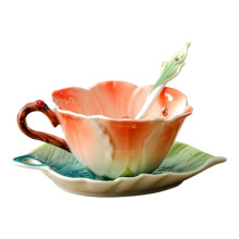Elegantes Emaille-Kaffeetassen-Set, europäische-Clivia