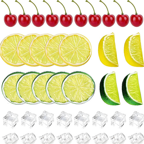 Artificial Lemon And Cherries Fruit Models For Photography Props