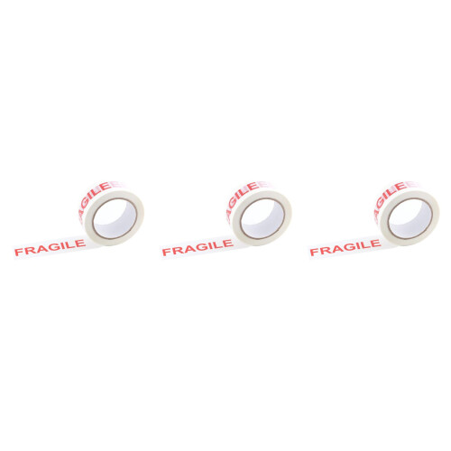 3Pcs Pressure Sensitive White Packing Tape Roll for Box Sealing 1
