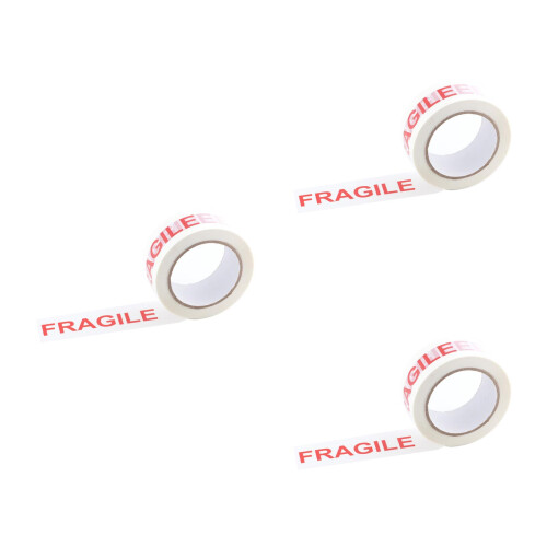 3Pcs Pressure Sensitive White Packing Tape Roll for Box Sealing 2