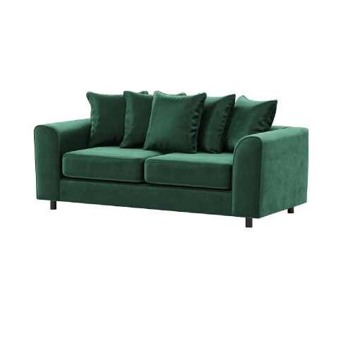 Furniture 786 Plush Velvet 3+2 Seater Sofa Set Green 1