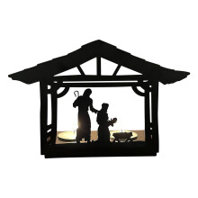 Weihnachtsbeleuchtung Bethlehem Metallhalterung 11,8 Zoll ländlich