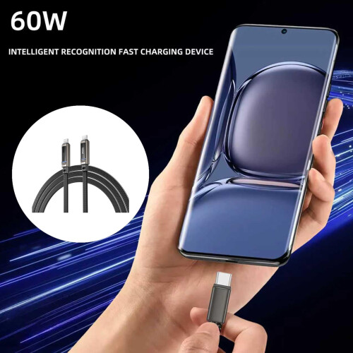 100W Type C To Type C Cable Braided Fast Charging Data Cord 1